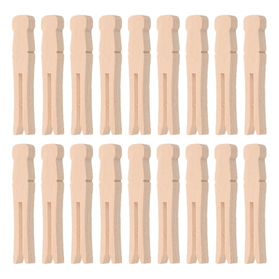 SEWOART Khaki Wooden Clothes Pegs Multipurpose Windproof for Home 100Pcs