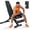 Black With Extended Headrest, variant on MERACH 990LBS Adjustable Weight Bench with Leg Extension, Foldable Workout Bench for Home Gym