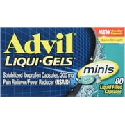 Advil Liqui-Gels Minis Pain Reliever 80 ea (Pack of 2)