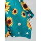 thumbnail image 4 of Más el tamaño de rayas girasol Imprimir Pañuelo Tank Top Rosegal Camisetas sin mangas de talla grande, 4 of 5