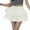 White, variant on MIXUE Womens Skirts Solid Color High Waisted A Line Pleated Puff Cake Mini Skirt Outwear,Black,L