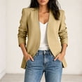 thumbnail image 5 of KyCheLot Plus Size Blazers for Women Fall Solid Color Long Sleeve Jackets Casual Work Business Officewear, 5 of 9