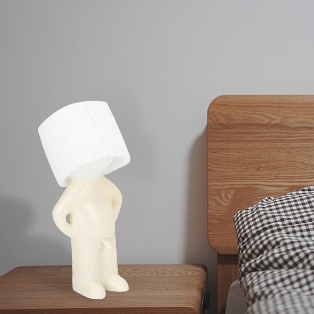 Lámpara creativa niño travieso lindo niño luz de noche LED lámpara de mesa decoración del dormitorio del hogar
