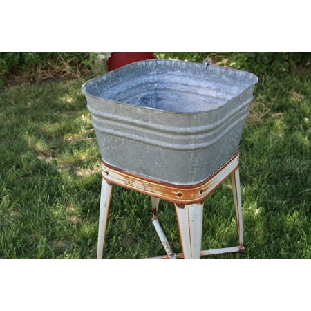 - Laminated Poster Vintage Washtub Laundry Aluminum Tub Poster Print 24 x 36