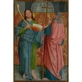 thumbnail image 2 of The Master of the Holy Kinship 17x24 Black Ornate Framed Double Matted Museum Art Print Titled: Saints James the Lesser And&nbsp;Philip (ca.&nbsp;1505-07), 2 of 5