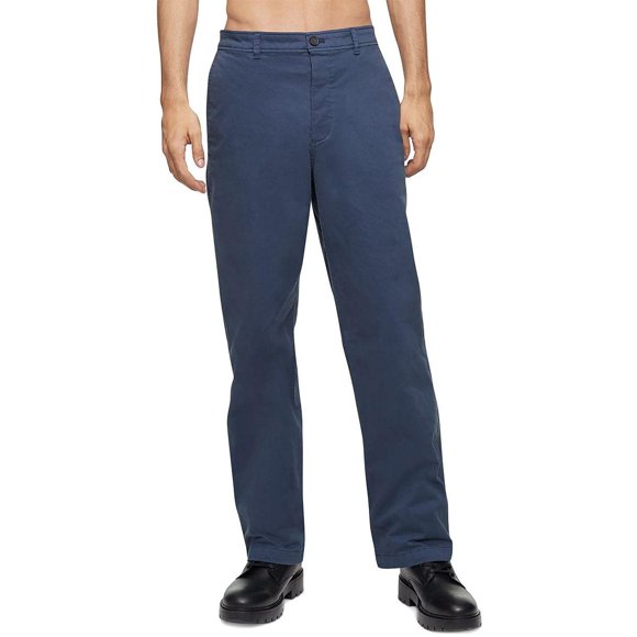 Calvin Klein Men's Relaxed Fit Chino Pants (Ink, 33W)