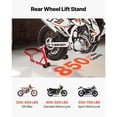 thumbnail image 3 of Dranite Motorcycle Rear Wheel Stand Lift - Heavy Duty 850 lbs Capacity with Swingarm Spool Combo, Red, 3 of 6