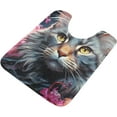 thumbnail image 5 of SKYSONIC Toiletry Mat Beautiful Grey Cat Print, Fluffy Plush Absorbent Bath Rugs Carpet with Non Slip Bottom for Bathroom Floor Toilet Tub and Shower, 5 of 7