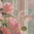 thumbnail image 4 of Bathroom Sets Curtain and Rug Sets 23.6x15.7 in Non-Slip Mat and 60x72 in Shower Curtain for Home Bath Dcor Pink Rose Bushes, 4 of 8