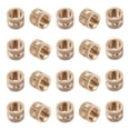 thumbnail image 1 of Wekity M8x8mm Female Thread Knurled Nuts,100PCS Hx10mm OD Brass Threaded Insert Embedment Nuts Hydraulic Welded Joint Injection Molding Assortment Kit for 3D Printing Injection Molding-0621, 1 of 5