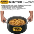 thumbnail image 3 of Hawkins Futura 12 Litres Stockpot, Hard Anodized Aluminum, Polished Black Finish, 3 of 7