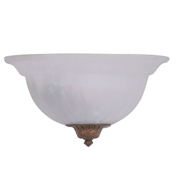 6021-AST Designers Fountain 1 Light Wall Sconce With Scavo Glass And Accent Caps