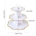 thumbnail image 3 of 3-Tier Cardboard Cupcake Stand 5 Styles Dessert Tower For Birthday Baby Shower Party Decor, 3 of 6