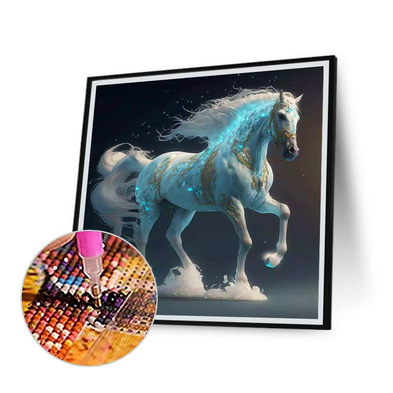 Horse Artificial Diamond Painting Kits 5d Animal Diy Diamond - Temu
