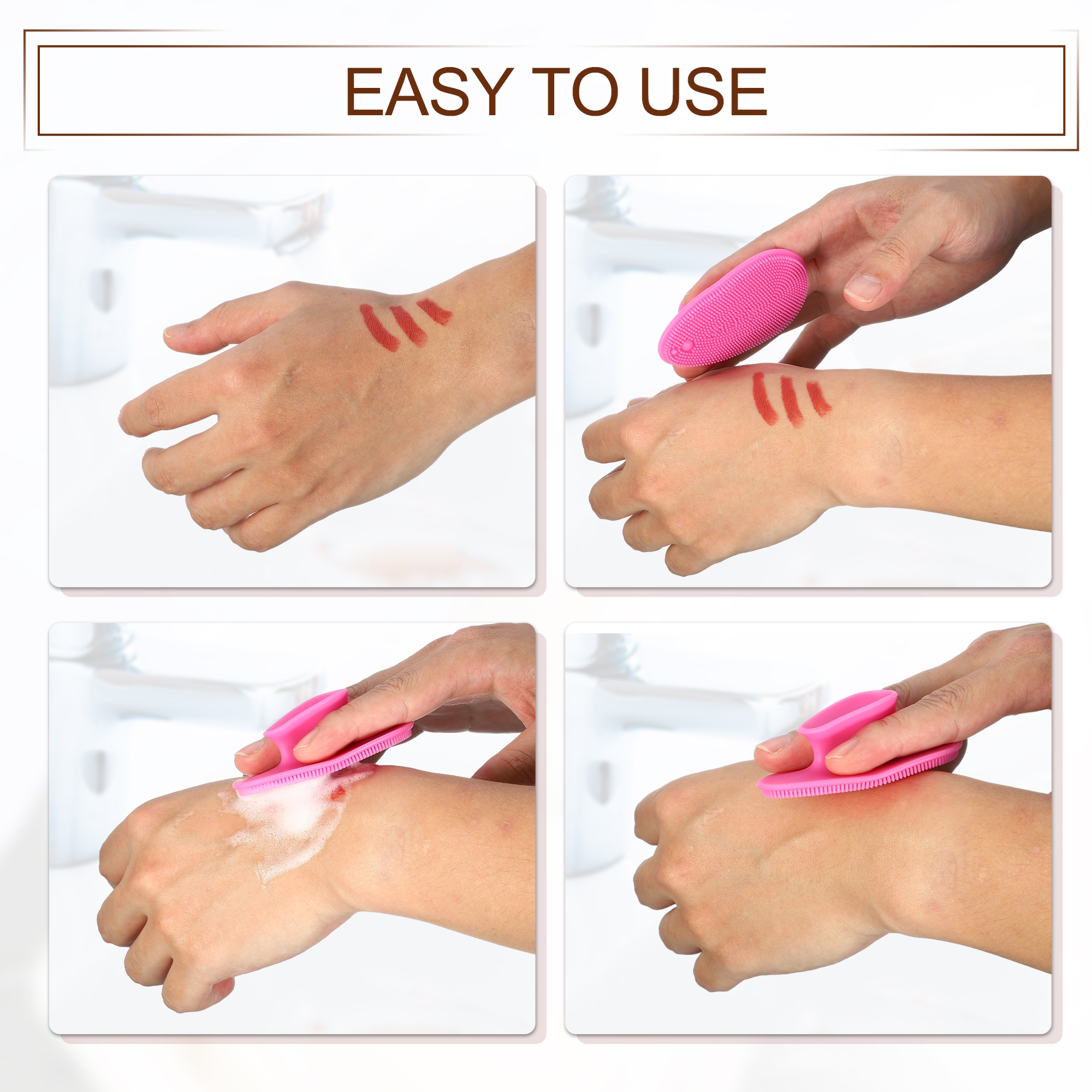 Unique Bargains Silicone Face Scrubber Exfoliator Cleansing Brush Green