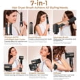 thumbnail image 2 of 7-in-1 Hair Styler & Dryer Brush Kit with Diffuser - Complete Ionic Hot Air System with Auto-Wrap Curlers for Straight, Wavy & Curly Hair, Includes Storage Case, 2 of 17