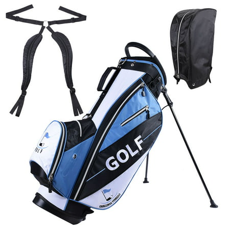 Men's Golf Club Bag 15x11x35' 600D Golf Carry Bag w/ 7 Pockets For Male Adult Golf Accessory