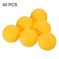 thumbnail image 3 of Uxcell Plastic 41mm Hollow Swing Training Golf Practice Ball Yellow 40 Pcs, 3 of 5