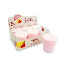 Sandalwood Rose Soy Votive Candles - Scented with Natural Fragrance Oils - 6 Pink Natural Votive Candle Refills - Incense & Earth Collection