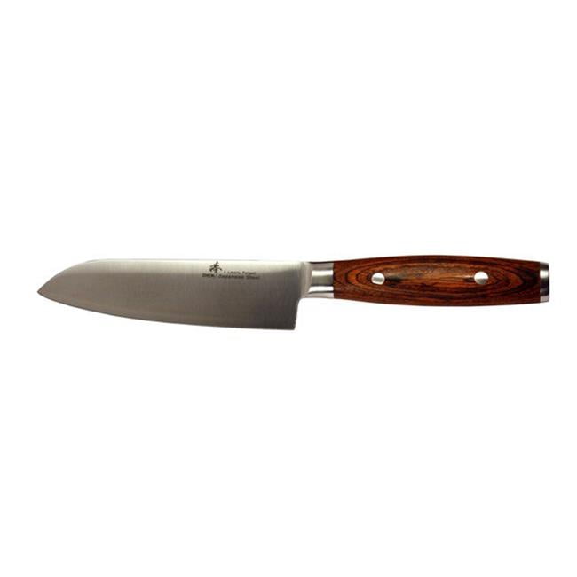 VG10 Series 3 Layer 5 in. Pakkawood Handle Steel Small Santoku