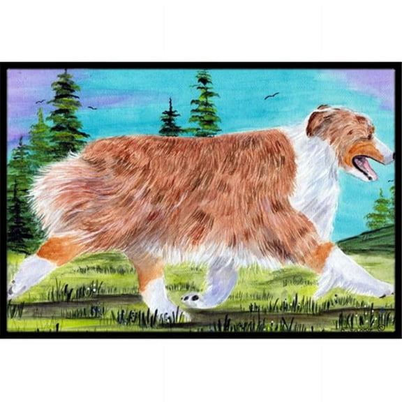 18 x 27 in. Australian Shepherd Indoor Outdoor Doormat