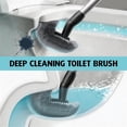 thumbnail image 4 of Toilet Bowl Brush with Long Handle, 23-42inch Adjustable 4-Section Aluminum Pole, Durable Nylon Bristles, No Bending Bathroom Cleaning Brush for Seniors, Pregnant Women, Back Pain Sufferers, Janitors, 4 of 4