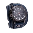 thumbnail image 4 of Reloj de pulsera ancho Salvador Punk Vintage PU cuero Romano, 4 of 10