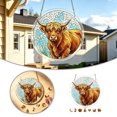 thumbnail image 2 of Tong Cow Stained Glass Style Acrylic Puzzle Irregular Animal Puzzle Hanging Ornament Colorful Background Window Art For Anim, 2 of 6