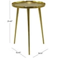 thumbnail image 3 of DecMode 15" x 21" Gold Aluminum Metal Accent Table with Tray Top, 1-Piece, 3 of 7