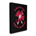 thumbnail image 3 of Stupell Industries Exercise Your Demons Funny Red Devil Workout Canvas Wall Art, 16 x 20, Design by Michael Buxton, 3 of 5