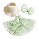 thumbnail image 2 of Vestido de muñeca,Vestido para muñecas de 15 cm con sombrero,lazo,accesorios para el cabello,Muñecas de moda de 17 cm,vestidos,trajes y ropa,Muñecas bebé Accesorios para niños Verde, 2 of 8