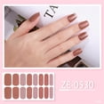 thumbnail image 3 of 16Pieces Semi Cure Nail Strips, Nail Sticker Long Lasting Nail Wraps, 3 of 11