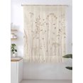 thumbnail image 2 of Sheer Curtains 72 Inches Long, Spring Floral Semi Sheer Curtains Light Filtering Window Treatment, Modern Abstract Art Pastoral Privacy Voile Drapes for Living Room Bedroom 52x72 Inch, 2 of 7