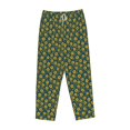 thumbnail image 4 of Daiia Yellow Floral Women's Sleep Pant with Pockets and Drawstring,Pajama Pants-X-Large, 4 of 9