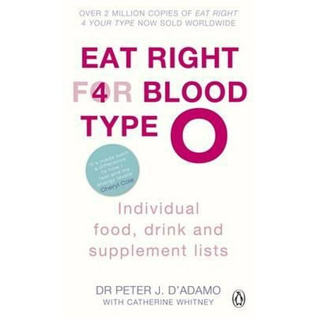 Eat Right for Blood Type O : Individual Food, Drink and Supplement