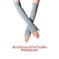 thumbnail image 3 of Guantes sin dedos para niñas Matsuzay 1 par de punto cómodos Artesanía de punto Cubiertas de brazos, 3 of 6
