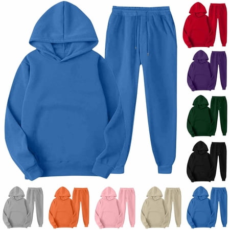 Wlynlyn Womens Sweatsuits Oversized Long Sleeve Hoodies Sweatpants Tracksuit Casual Fleece Lined Athletic Jogger Sets