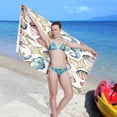 thumbnail image 6 of Dreamtimes Microfiber Beach Towel,Marine Seashells Super Absorbent Sport Towel with Pouch,Quick Dry Pool Towels Pool Blanket for Swimming,Picnic,Yoga Gym 30x60in, 6 of 7