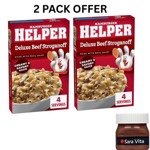 Hamburger Helper Deluxe Beef Stroganoff Pasta, 5.5 oz Box