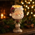 thumbnail image 6 of Christmas Heirloom Candle Holder, Rustic Resin Santa Claus Candlestick, Vintage Holiday Tealight Decor for Fireplace Mantel, Dining Table, Shelf and Christmas Home Display, 6 of 9
