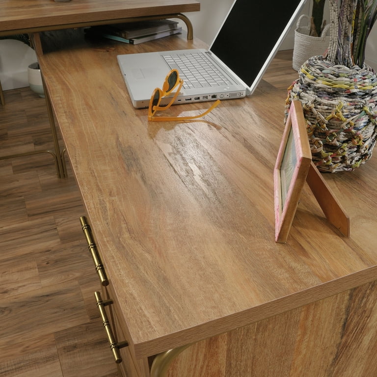 Sauder Coral Cape L-Shaped Desk, Sindoori Mango Finish Sauder Coral Cape L-Shaped Desk, Sindoori Mango Finish