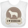 thumbnail image 3 of Inktastic Husky Dog I Love Huskies Boys or Girls Baby Bib, 3 of 4