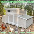 thumbnail image 6 of 58" Chicken Coop,Outdoor Large Chicken Coop with 6 Nesting Boxes,Weatherproof Poultry Cage,Removable Tray for Farm, Backyard, 6 of 10