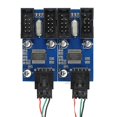 thumbnail image 2 of 30cm Usb 9 Pin interfaz encabezado placa base extensión divisor 1 a 2 + 4 Cable escritorio Usb2.0 Hub Co, 2 of 5