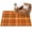Brown, variant on Brown Green Grid Area Rug 2'x3', Vintage Rustic Minimalist Gingham Plaid Mat Non-Slip Silicone Backing Machine Washable Area Rugs for Front Door Kitchen Sink Area