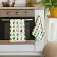 thumbnail image 4 of Cute Botanic Butterfly Kitchen Towels Decorative Set of 2, Green Herbs Leaves Dish Towels for Drying Dishes, Soft Absorbent Hand Drying Cloth Holiday Housewarming Gift Farmhouse Bar Home Decor, 4 of 6