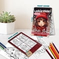 thumbnail image 4 of Netecom Chibi Girls Christmas Coloring Book Spiral Bound for Adults, A5 Wooden Cover, 30 Beautiful Coloring Pages of Chibi Girls in Holiday Season for Stress Relief and Relaxation, 4 of 6