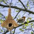 thumbnail image 4 of Hand Woven Straw Bird House Natural Hanging Nest for Outdoor Garden Decor Hummingbird Shelter Rustic Home Accent, 4 of 6