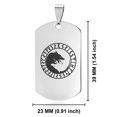 thumbnail image 2 of Stainless Steel Viking Ulfhednar Wolves Dog Tag Pendant Necklace, 2 of 3