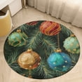 thumbnail image 6 of Christmas Balls Colorful Round Carpet Circle Rug Outdoor Patio Area Rug Washable Large Area Rugs Hallway Room Decor Fitness Mats, 6 of 8